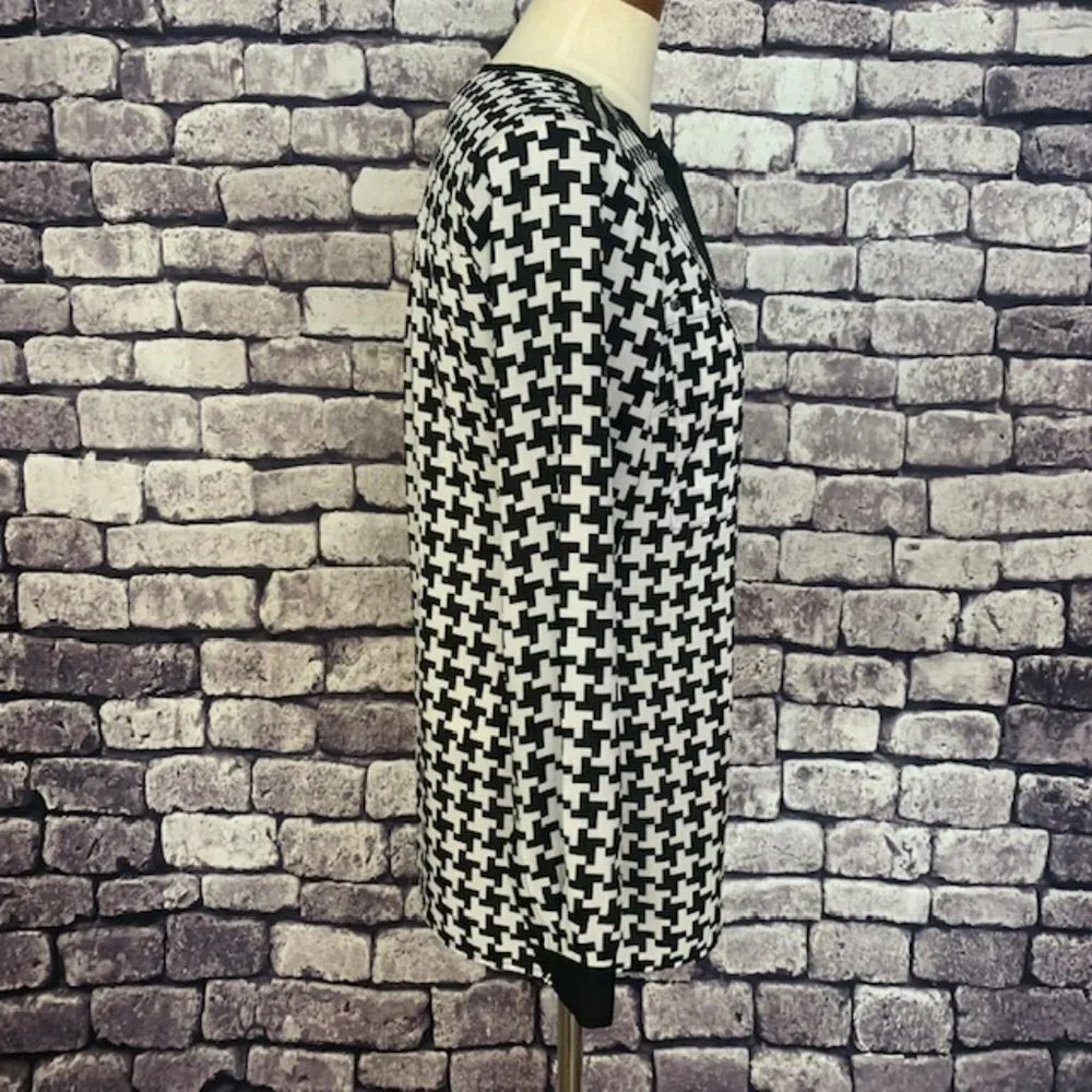 Michael Kors Black & White Blouse Size XS
